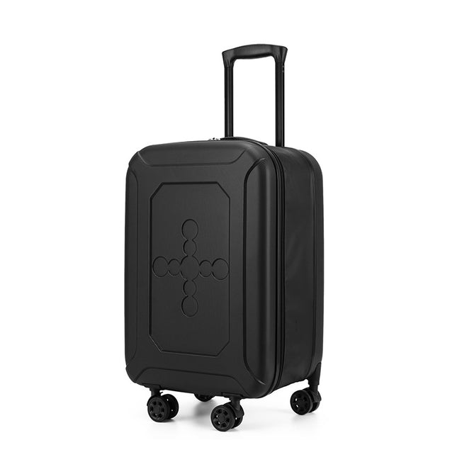 Black 20 Inch Foldable Carry-on Suitcase Ultra Lightweight 2.1kg Hard Shell Luggage with 360 Spinner Wheels