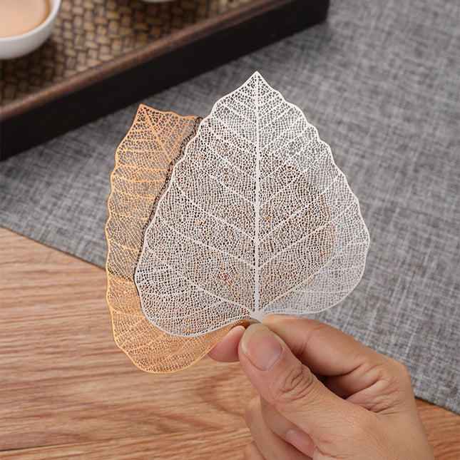 5-PCS Black 304 Stainless Steel Bodhi Leaf Tea Strainer Creative Fine Mesh Tea Filter Infuser for Loose – product detail