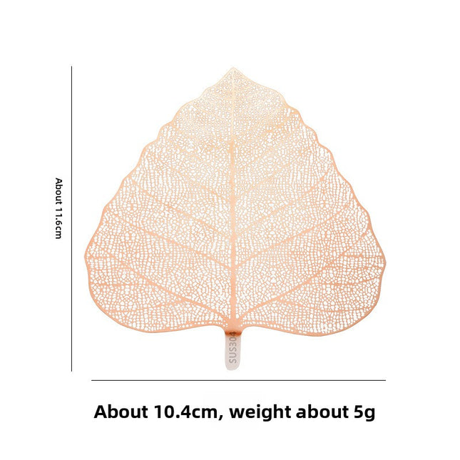5-PCS Rose gold 304 Stainless Steel Bodhi Leaf Tea Strainer Creative Fine Mesh Tea Filter Infuser for Loose