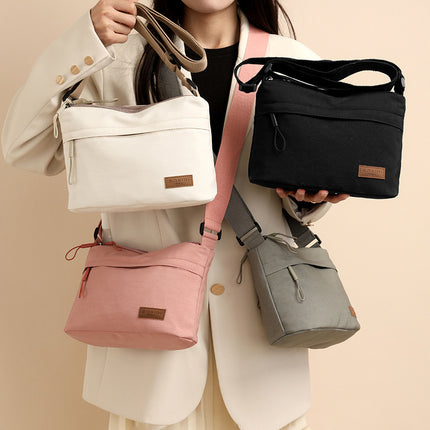 Black Women Lightweight Nylon Crossbody Bag with Multiple Pockets Compact Shoulder Bag for Travel and Daily Essentials in Australia