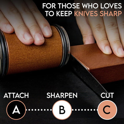 Black  Rolling Knife Sharpener Set with Diamond Discs and Magnetic Base 15 and 20 Degree Angles for Precision Kitchen Knife Maintenance in Australian Homes