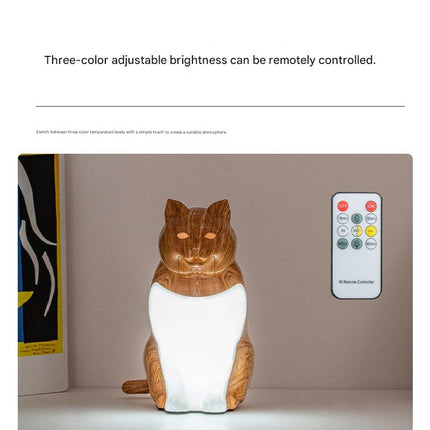 Silver Lucky Cat Rechargeable Desk Lamp with Sound and Aromatherapy Function Remote Control Eye Care Night Light for Local Home Bedroom and Modern Living Areas