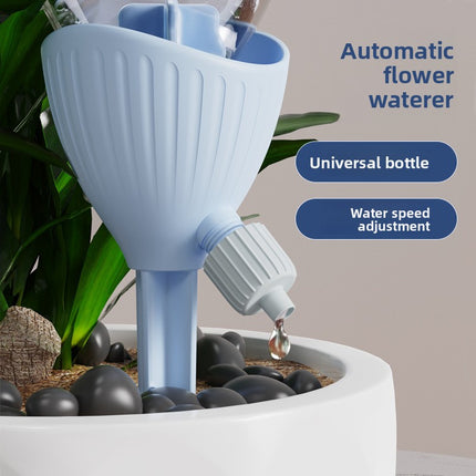 5-PCS White Automatic Plant Watering Spikes with Adjustable Flow Control Universal Fit 5 Pack for Indoor and Outdoor Potted Plants Reliable Gardening Solution for Local Homes