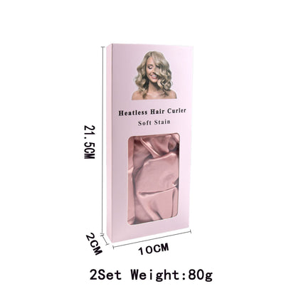 Pink Heatless Hair Curler Set with Satin Ribbon and Sleep Caps for Overnight Big Waves Easy Damage-Free Styling Solution for Local Women Professional Kit
