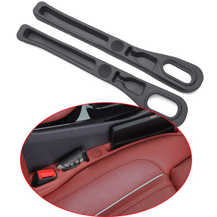Brown Car Seat Gap Filler Strip with Integrated Storage Slot Universal Interior Organizer for Mobile Phones and Keys Safety Solution for Local Drivers