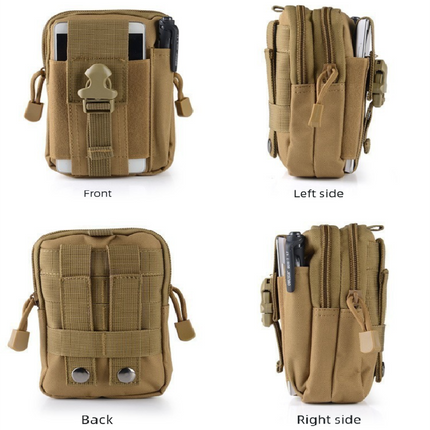 Army green Tactical Molle Waist Bag Waterproof Phone Pouch for 6 inch Smartphones Compact Large Capacity Belt Loop Organizer for Local Outdoor Adventurers