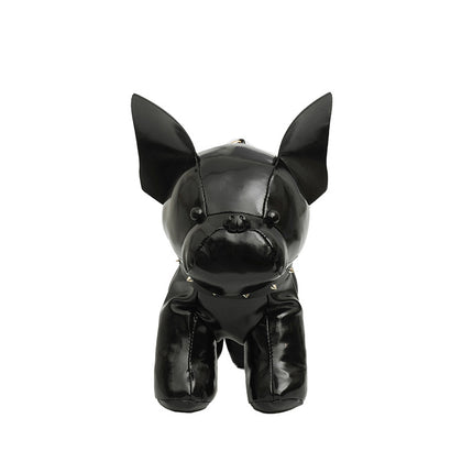 Black French Bulldog Shaped Crossbody Bag PU Leather Animal Design for Daily Outings Fashionable and Lightweight Accessory for Local Trendy Women