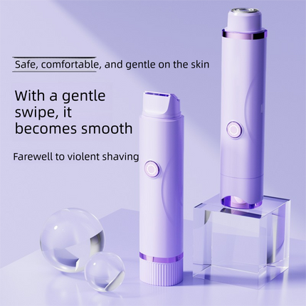 Pink Electric Hair Remover for Women 2-in-1 Dual Head Trimmer and Shaver with Ceramic Blades IPX7 Waterproof for Painless Full Body and Bikini Grooming