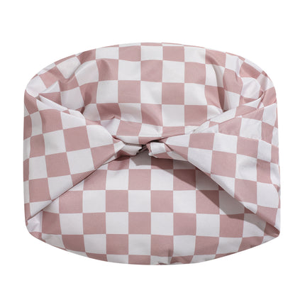 Burgundy tartan Premium Double-Layer Waterproof Shower Cap for Women Long Hair Protection Stylish Reusable Bath Hat for Professional Hair Care at Local Spas and Homes
