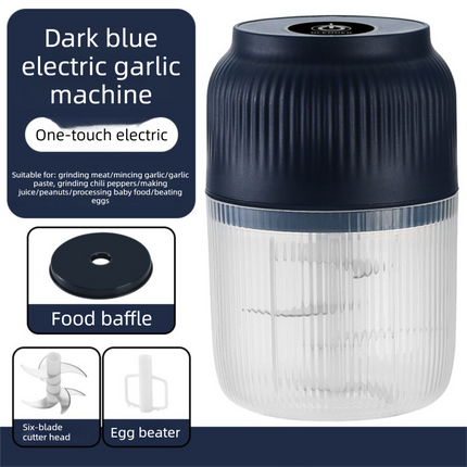 320ml Wireless Electric Garlic Crusher with 6-Blade Blade and Whisk Attachment – Compact Kitchen Chopper for Minced Garlic, Meat, Vegetables & Baby Food