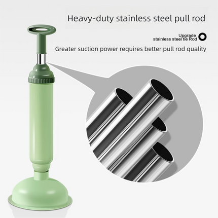 Green High-Pressure Toilet Plunger with Vacuum Seal – Powerful Drain Unclogger for Toilets, Sinks & Drains (45cm)