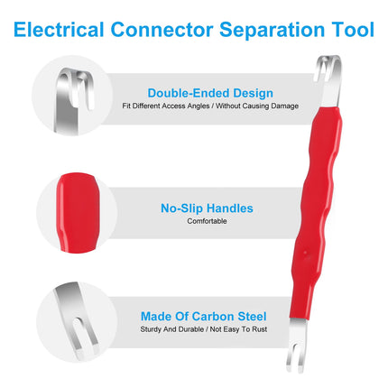 2 Pack Red Electrical Connector Separation Tool for Car Wire Harness Plug Removal and Repair