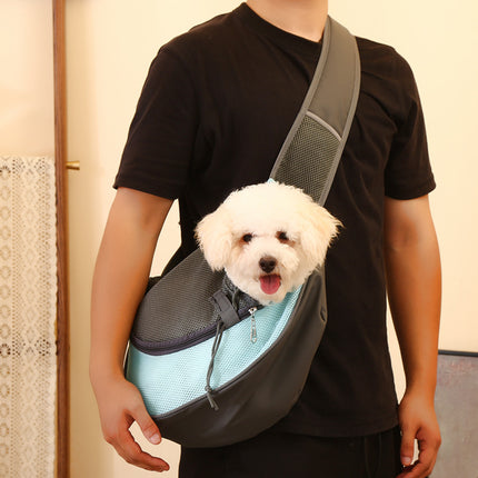 Red Portable Pet Sling Backpack for Small Dogs and Cats – Size S with Breathable Mesh Design