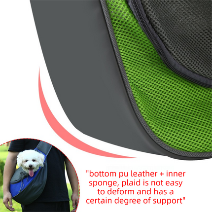 Sky blue Portable Pet Sling Backpack for Small Dogs and Cats – Size S with Breathable Mesh Design