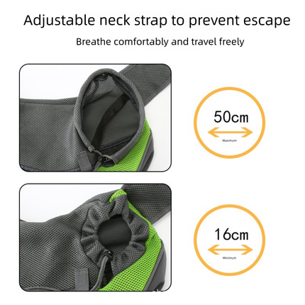 Yellow Portable Pet Sling Backpack for Small Dogs and Cats – Size S with Breathable Mesh Design