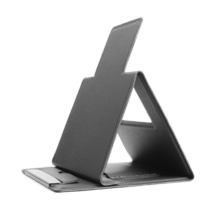 2-PCS Grey Portable Foldable Phone Stand with Card Holder – Compact Desktop Mobile Phone Holder for Home, Office, and Travel Use