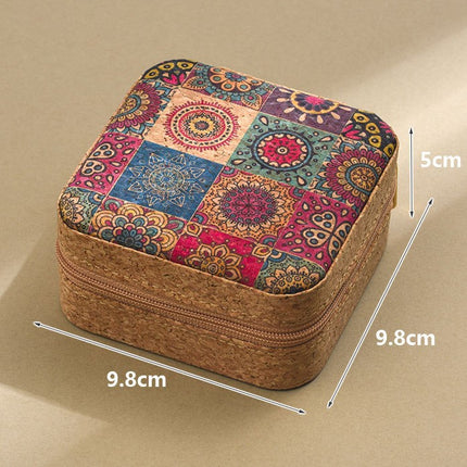 Brown Fantasy Grass Portable Sewing Kit – Compact Travel Set with Needles, Thread, Scissors, Thimble, and Pin Cushion for Home, Dorm, or Emergency Repairs