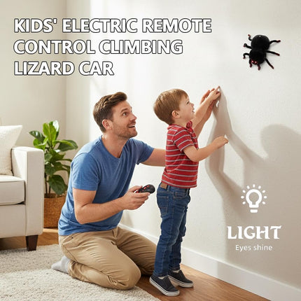 RC Wall Climbing Spider Toy Realistic Fuzzy Tarantula Anti-Gravity Remote Control Prank Bug with LED Eyes Rechargeable Gift for Kids