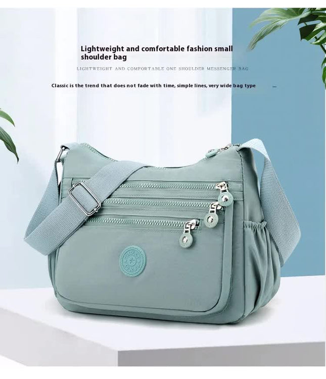 Women's Lightweight Nylon Crossbody Bag Waterproof Multi Pocket Shoulder Purse Travel Messenger Black – product detail