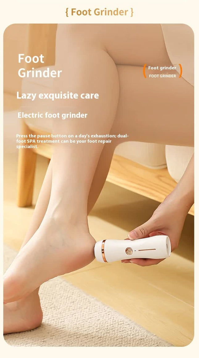 Electric Foot Callus Remover Rechargeable Pedicure Tool with 3 Grinding Heads Portable Dead Skin Exfoliator