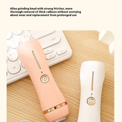 Electric Foot Callus Remover Rechargeable Pedicure Tool with 3 Grinding Heads Portable Dead Skin Exfoliator Peach Pink