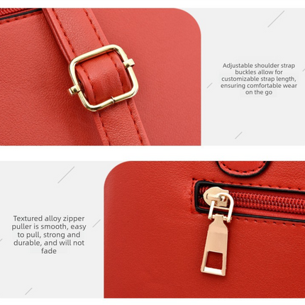 2 PCS Women's Handbag Set PU Leather Tote & Crossbody Purse Fashion Splicing Design Golden