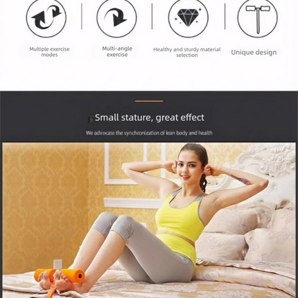 Portable Sit-Up Assistant Bar Door & Bed Anchor Core Trainer Adjustable Ab Workout Equipment Black