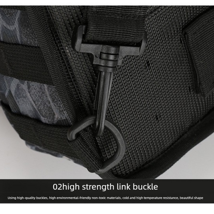 Tactical Sling Bag Jungle Camo 600D Waterproof Crossbody Backpack MOLLE EDC Shoulder Pack for Hiking Outdoor