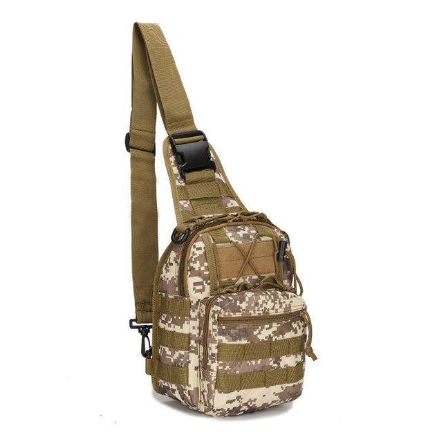 Tactical Sling Bag Desert Digital Camo 600D Waterproof Crossbody Backpack MOLLE EDC Shoulder Pack for