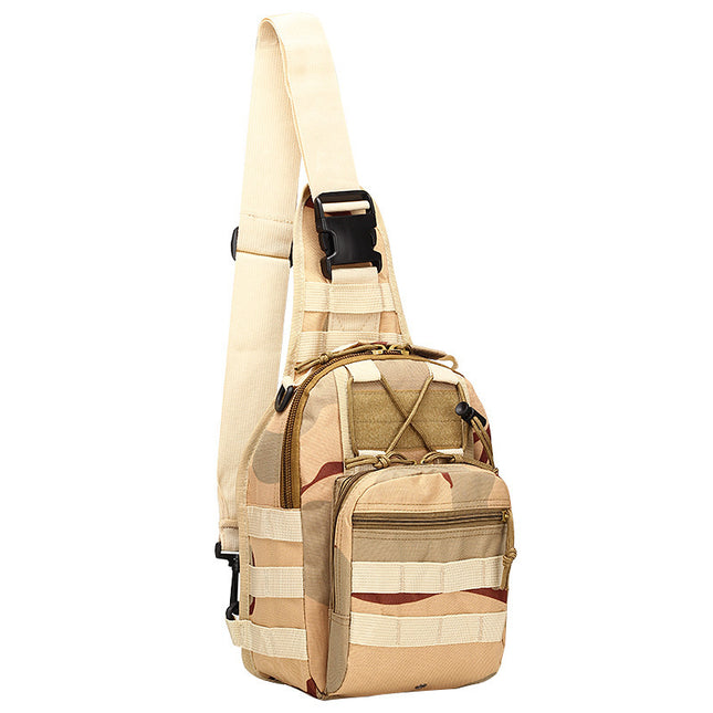 Tactical Sling Bag 3-Color Desert Camo 600D Waterproof Crossbody Backpack MOLLE EDC Shoulder Pack for