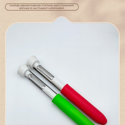 2-in-1 Apple Corer & Peeler Stainless Steel Fruit Prep Tool Kitchen Gadget Red