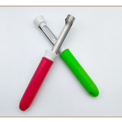 2 PCS 2-in-1 Apple Corer & Peeler Stainless Steel Fruit Prep Tool Red & Green Set Kitchen Gadget