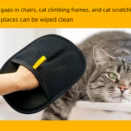 2 PCS Pet Hair Remover Mitt Reusable Static Lint Brush Glove for Cat & Dog Fur Cleaning Furniture Clothes & Bedding