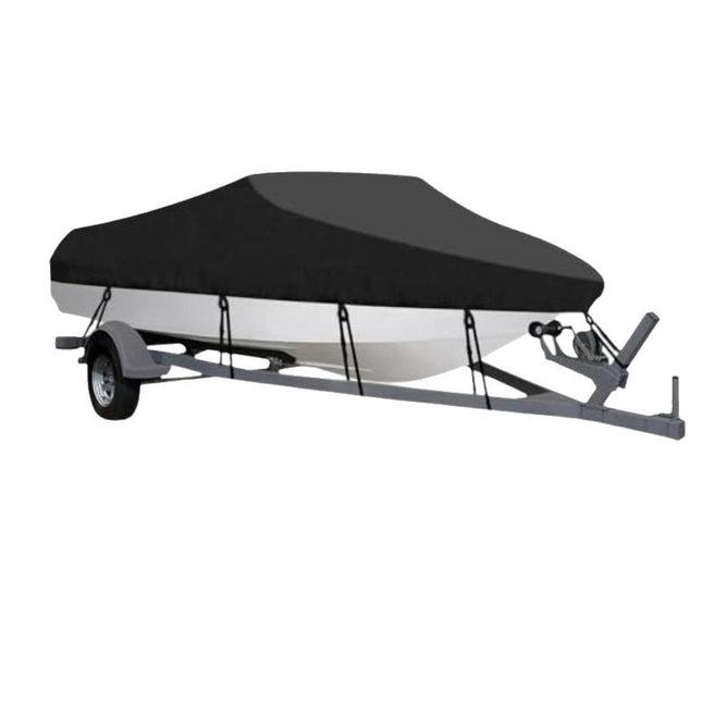 Waterproof Boat Cover 17-20ft Square Bow Jon Boat & Wide Beam Utility UV Resistant Marine Storage Tarp