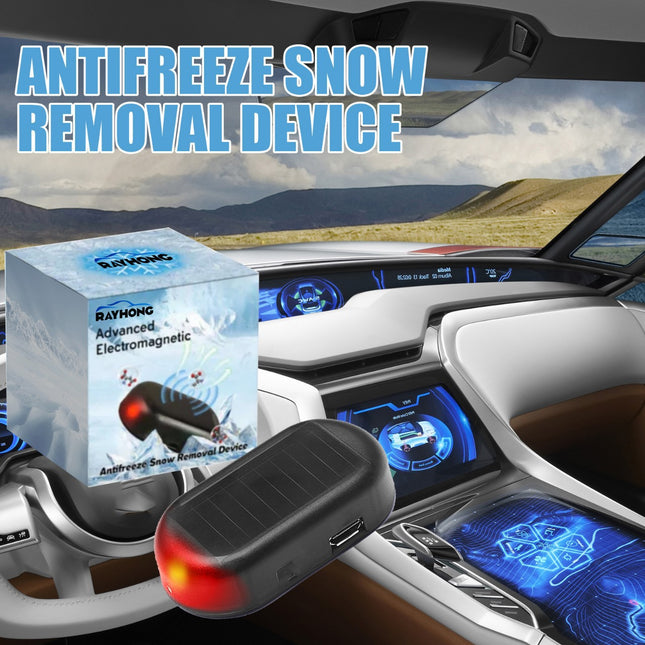 Solar Powered Car Antifreeze Snow Removal Device Electromagnetic Windshield De-icer Anti-Fog Frost Tool for