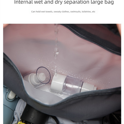 Large Travel Duffle Bag Gym Sports Weekender with Shoe Compartment Wet Pocket Lightweight Carry On Luggage Bag (Grey)