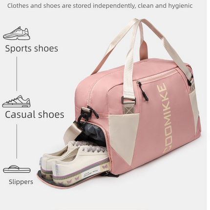 Large Travel Duffle Bag Gym Sports Weekender with Shoe Compartment Wet Pocket Lightweight Carry On Luggage Bag (Light Purple)