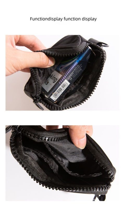 Small Nylon Coin Purse Zip Wallet Waterproof Mini Pouch Key Card Holder Lightweight EDC Organizer Orange – product detail
