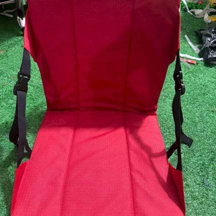 Portable Folding Stadium Seat Cushion with Back Support Lightweight Outdoor Chair for Camping Concerts Hiking Beach Bleachers Red