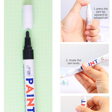 12 Colour Oil Based Paint Marker Pens Set 3.0mm Medium Tip Waterproof Permanent Ink for Rock Painting Metal Glass Rubber Tyres Wood DIY Art