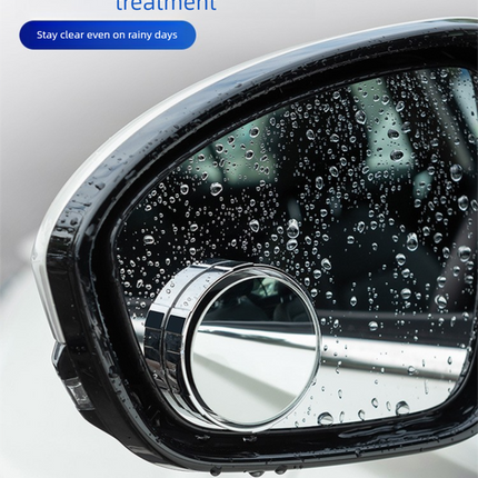 2Pcs Car Blind Spot Mirrors Suction Cup Vacuum Adsorption 360 Adjustable Round Rear View Convex Mirror Waterproof Black Frame for Cars SUVs