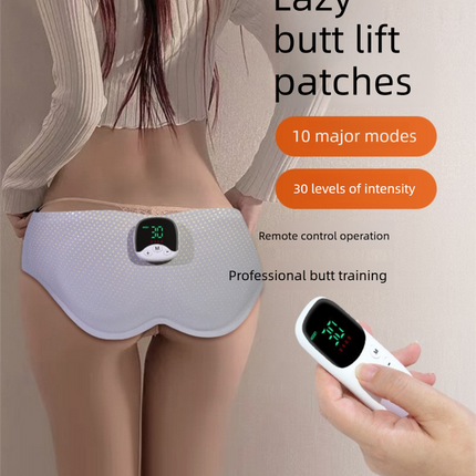 Electric Hip Trainer EMS Muscle Stimulator Buttock Lifting Belt with Remote Control 10 Modes 30 Intensity Levels Rechargeable Home Gym Workout