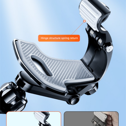 Universal Dashboard Car Phone Holder 360° Rotating Clip Mount HUD Design Anti-Slip Cradle for 4-7.2 Inch Smartphones GPS Navigation