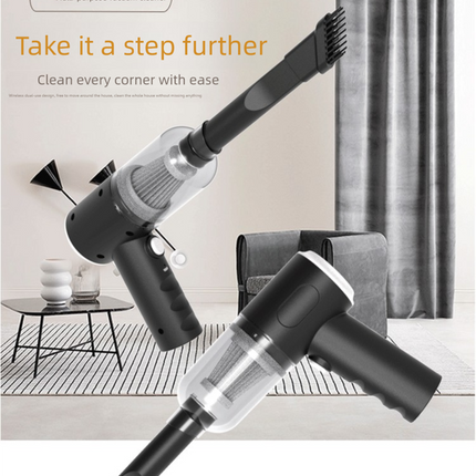 Pink 3-in-1 Portable Cordless Mini Vacuum Cleaner Handheld Air Duster & Blower USB Rechargeable Kit for Car Interior Home Office Keyboard Pet Hair