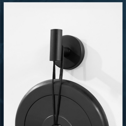 Heavy Duty Stainless Steel Suction Cup Hook Vacuum Wall Hanger Brushed Black No Drill Towel Holder for Bathroom Kitchen & Shower - Waterproof
