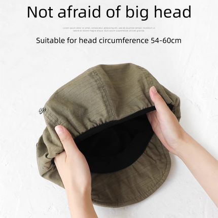 Oversized Slouchy Newsboy Cap - Vintage Japanese Style Baker Boy Hat - Soft Textured Fabric - Beige (Adjustable 54-60cm)