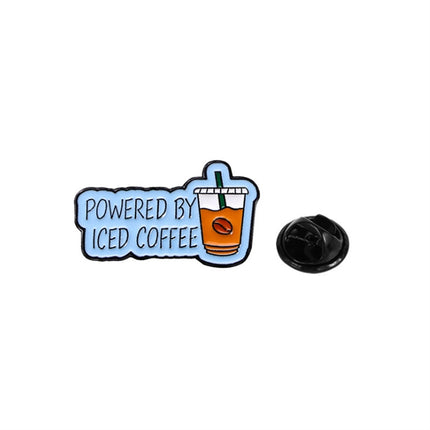 4 Pieces Cartoon Coffee Lovers Enamel Pin Set Zinc Alloy Coffee Cup Badges for Jackets Bags Hats Backpacks Decorative Jewelry Gift Set