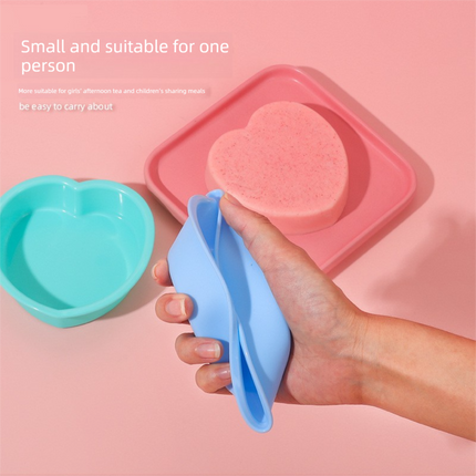 Heart Shaped Silicone Baking Mould - Non-Stick Mousse Cake & Jelly Pan - Easy Release Polished Interior for Valentine's Day Desserts (Serenity Blue, 11.5cm)