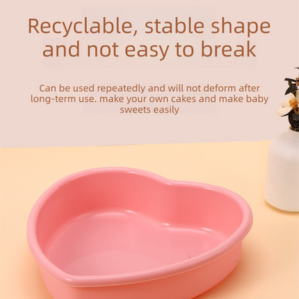 7 Inch Heart Shaped Silicone Cake Mould - Pink Non-Stick Baking Pan for Birthday & Anniversary Cakes - Heat Resistant Tray with Reinforced Rim (20.5cm)