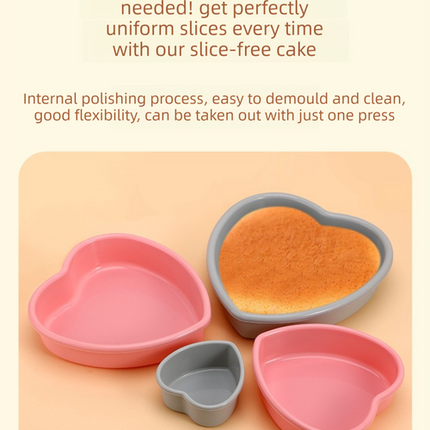 10 Inch Extra Large Heart Shaped Silicone Cake Mould - Grey Non-Stick Baking Pan for Weddings & Big Parties - Reinforced Rim Tray (29cm)